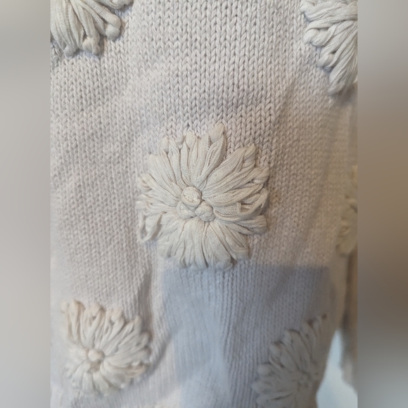 Max Mara cream floral embroidery jumper size - Picture 5 of 9